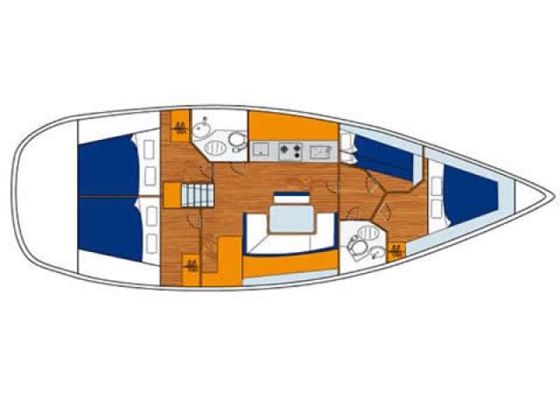 Book yachts online - sailboat - Cyclades 43.4 - Zephyros - rent