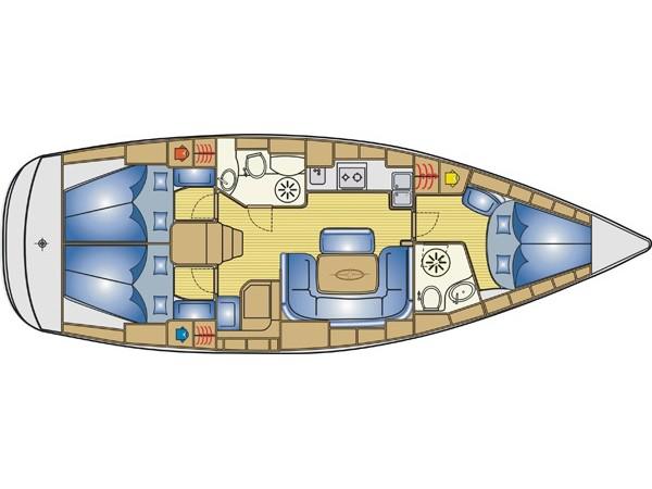 Book yachts online - sailboat - Bavaria 39 Cruiser - S/Y Evi - rent
