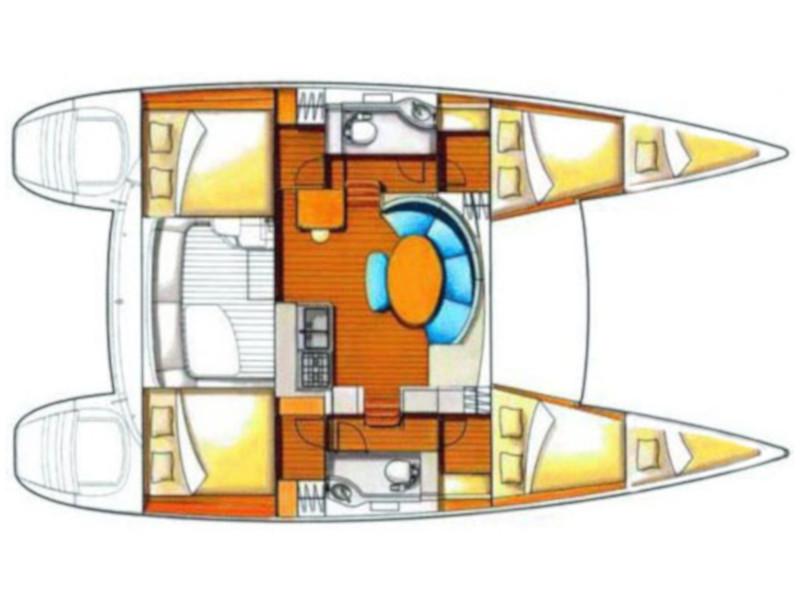 Book yachts online - catamaran - Lagoon 380 (4+2 cab.) - Twin Star - rent