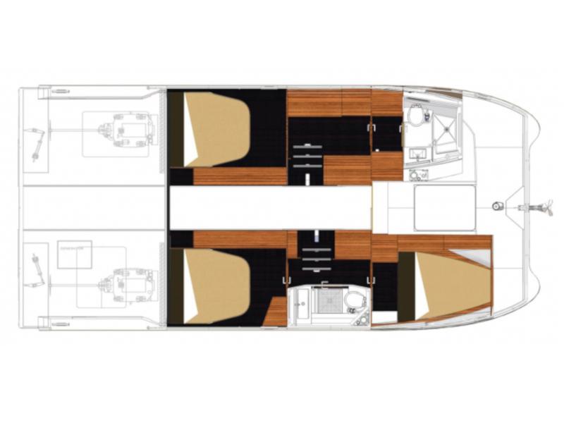 Book yachts online - powercatamaran - MY 37- 3 cab. - Mon Ami - rent