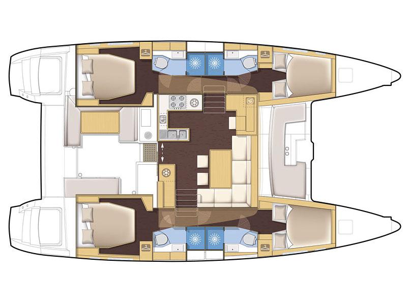 Book yachts online - catamaran - Lagoon 450 F - Equinox - rent