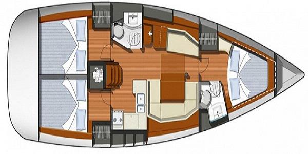 Book yachts online - sailboat - Sun Odyssey 42i - Vispera  - rent