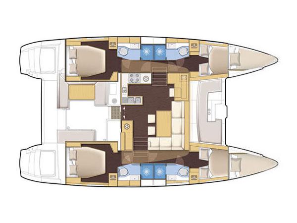 Book yachts online - catamaran - Lagoon 450 - DORKA V - rent