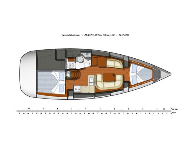 Book yachts online - sailboat - Sun Odyssey 36i - EC- S36-07-G - rent
