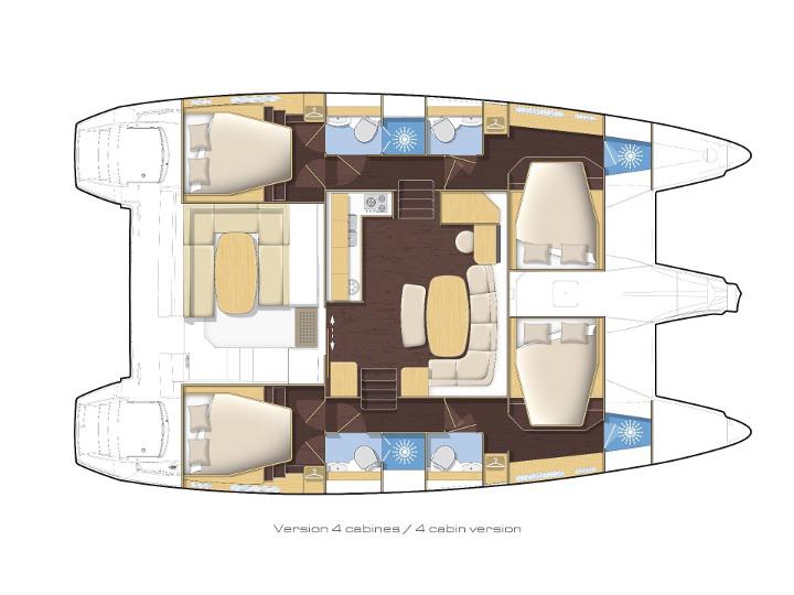 Book yachts online - catamaran - Lagoon 421 - EC- L42-10-MA - rent