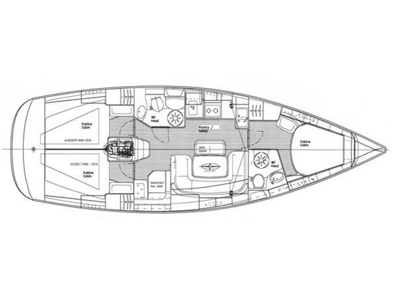 Book yachts online - sailboat - Bavaria 39 Cruiser - EC- 39B-06-CR - rent