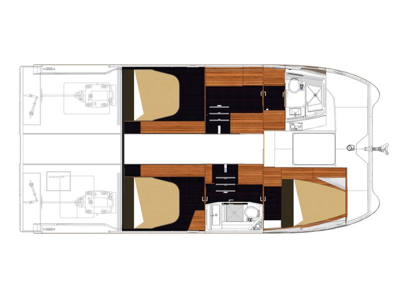 Book yachts online - powercatamaran - MY 37 - MY HOLIDAY- with AC and generator - rent
