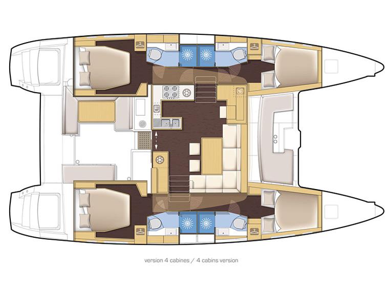 Book yachts online - catamaran - Lagoon 450 - MALA MAJA  - rent