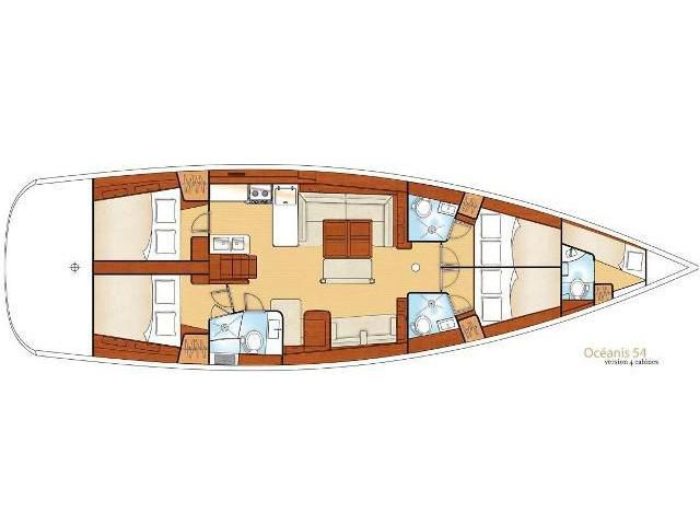 Book yachts online - sailboat - Oceanis 54 AC &amp; GEN - Agamemnon - rent