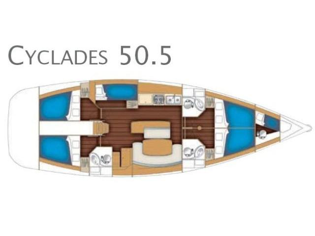 Book yachts online - sailboat - Cyclades 50.5 - Lady Kiki II - rent