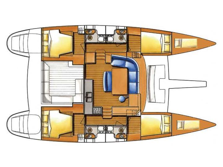 Book yachts online - catamaran - Lagoon 450 - Kiwi III - rent