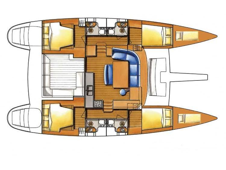 Book yachts online - catamaran - Lagoon 450 Sportop - MANGO V - rent