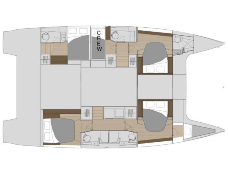 Book yachts online - catamaran - Saona 47 - 5 cabin version - White Coral - rent