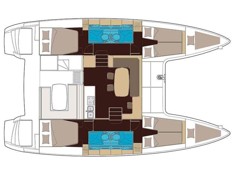 Book yachts online - catamaran - Lagoon 400 S2 - Esmeralda - rent