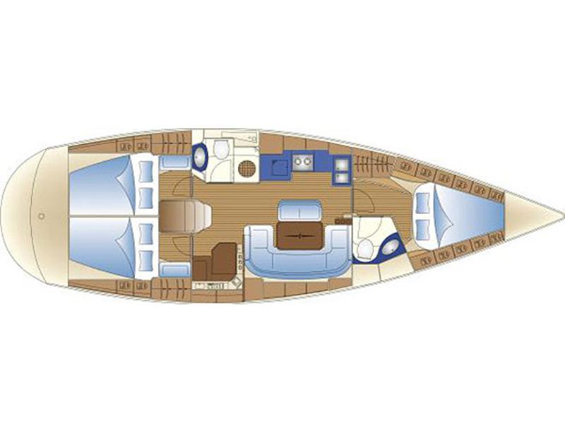 Book yachts online - sailboat - Bavaria 42 Cruiser - PantaRei - rent