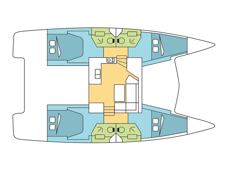 Book yachts online - catamaran - Lucia 40 - Marinello II - rent