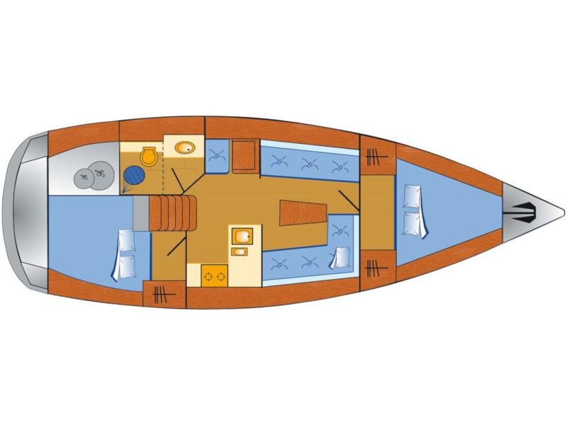 Book yachts online - sailboat - Bavaria Cruiser 37 - 2 cab - Swing - rent
