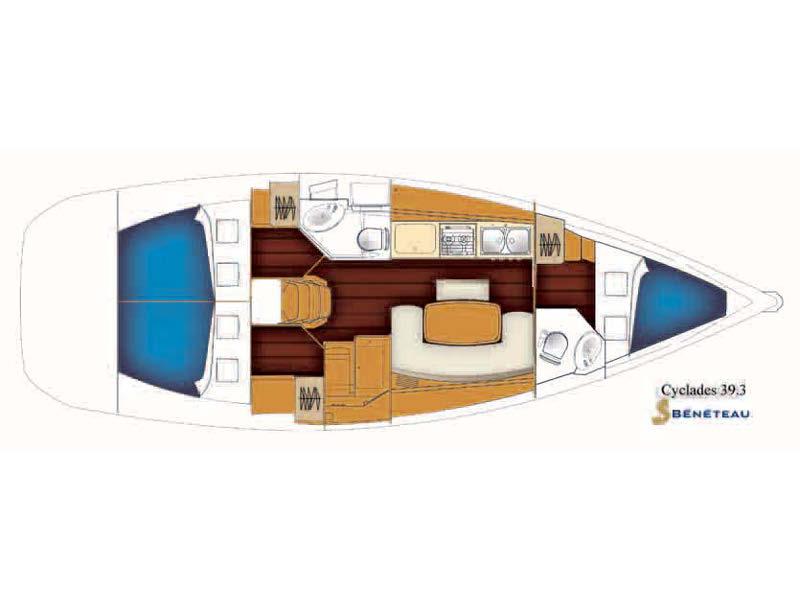 Book yachts online - sailboat - Beneteau Cyclades 39.3 - Patagonia - rent