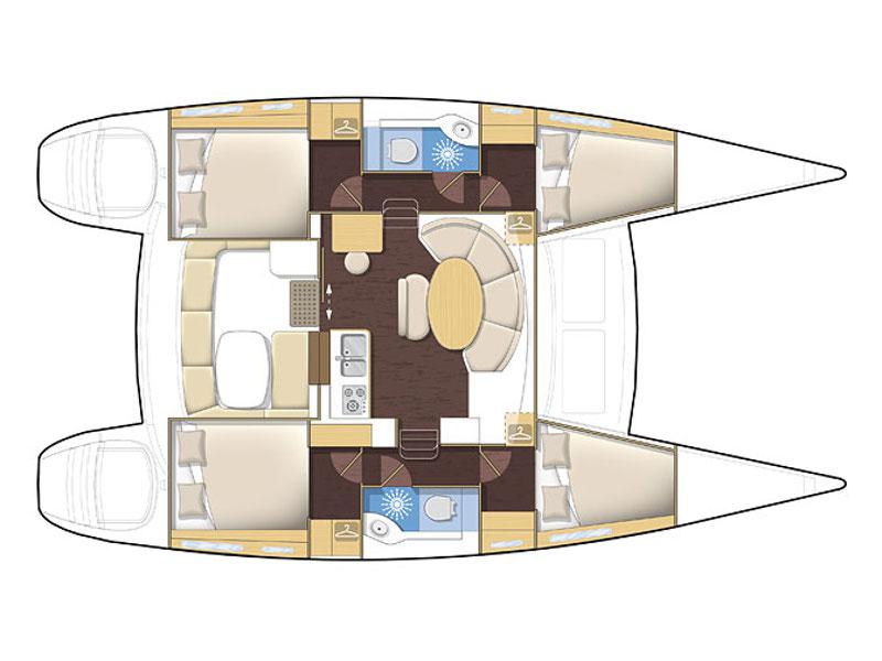 Book yachts online - catamaran - Lagoon 380 - Per Caso - rent