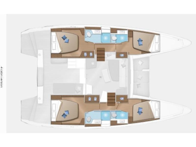 Book yachts online - catamaran - Lagoon 42 - Tethys - A/C &amp; Watermaker &amp; Generator - 4+2 Cabins/4 Heads - rent