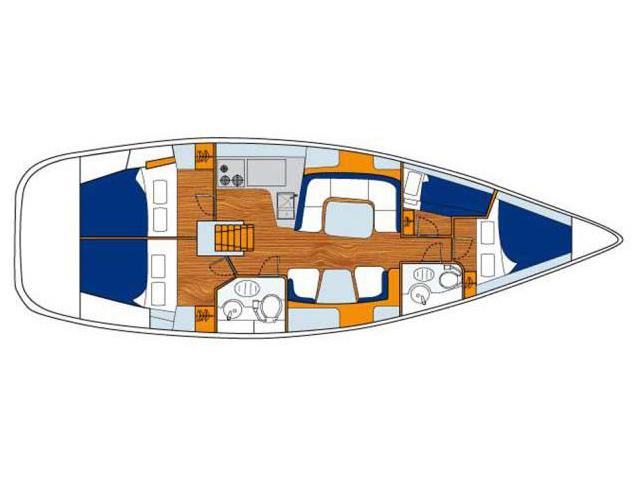 Book yachts online - sailboat - Sun Odyssey 43 - Afrodite - rent