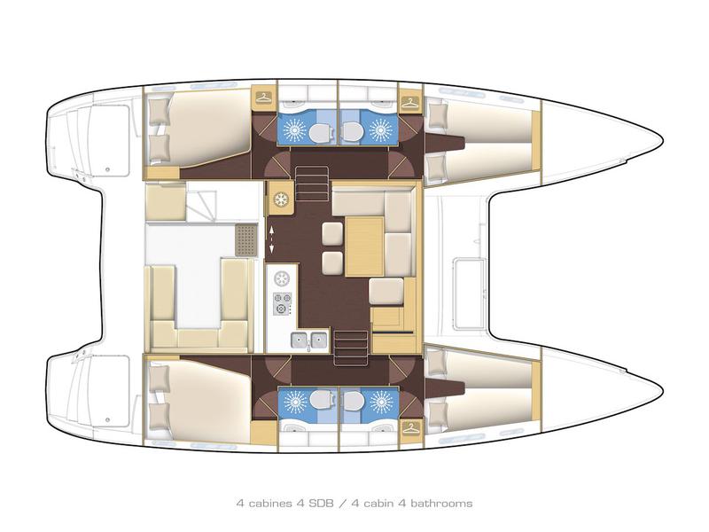 Book yachts online - catamaran - Lagoon 400 S2 - Second Wind - rent