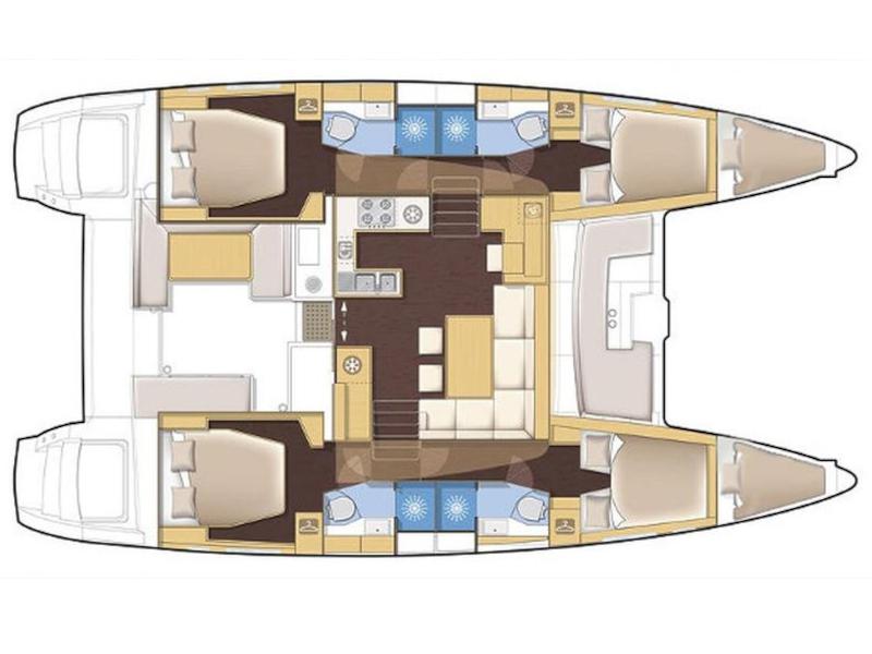 Book yachts online - catamaran - Lagoon 450 - Black Duck - rent