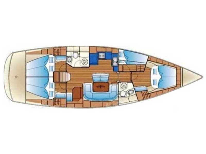 Book yachts online - sailboat - Bavaria 46 Cruiser - Leda - rent