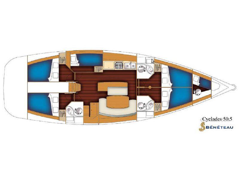 Book yachts online - sailboat - Cyclades 50.5 - LEA - rent