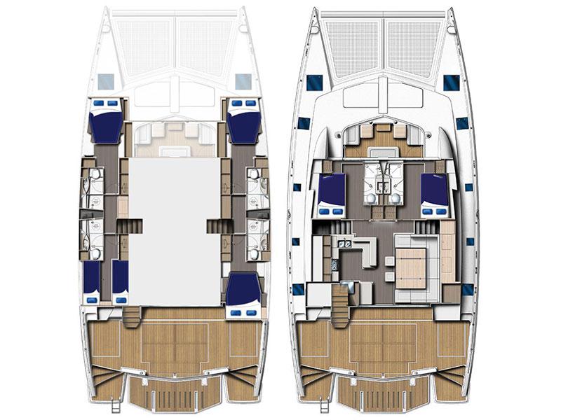 Book yachts online - catamaran - Moorings 5800 - Moorings 5800 (2018) - rent