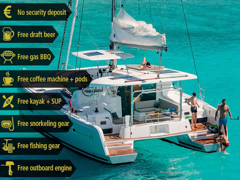 Book yachts online - catamaran - Lagoon 42 - Andromeda - rent