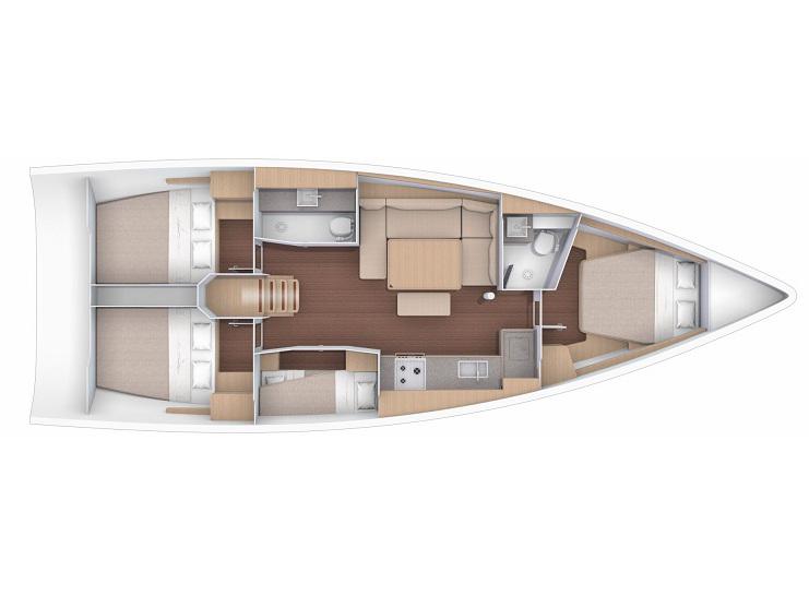 Book yachts online - sailboat - Dufour 430 Grand Large - Scarlet - rent