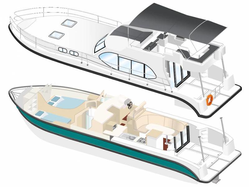 Book yachts online - motorboat - Quattro Fly C - BELLEGARDE FR - rent