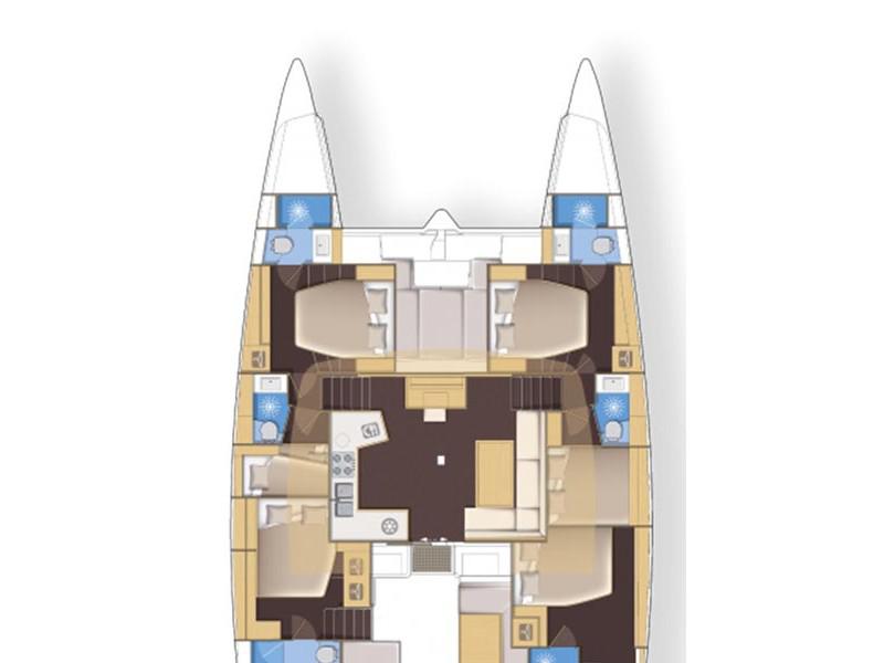 Book yachts online - catamaran - Lagoon 52 - 6 Cabin - Royal Flush (A/C - Generator - Refit 2022) - rent