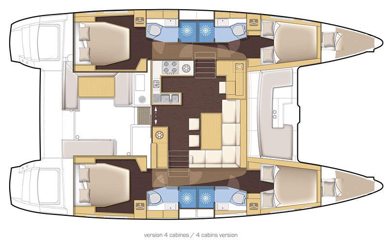 Book yachts online - catamaran - Lagoon 450 - Mej - rent