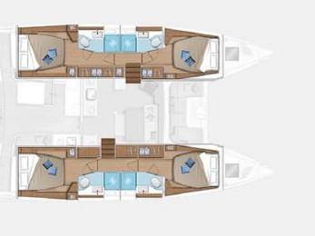 Book yachts online - catamaran - Lagoon 46 Fly - LADY POINT  - rent