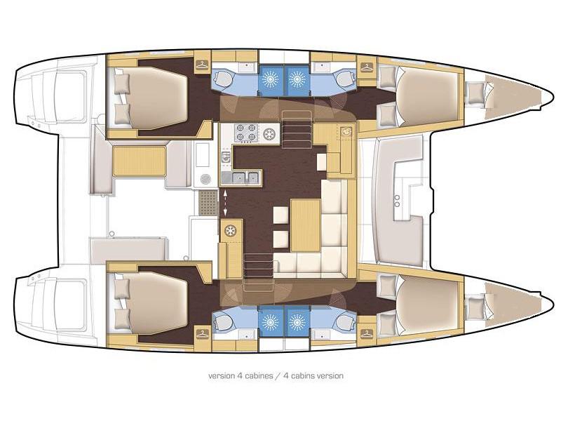 Book yachts online - catamaran - Lagoon 450 Fly - REGGAE POINT - rent