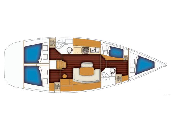 Book yachts online - sailboat - Cyclades 43.4 - Kate I - rent