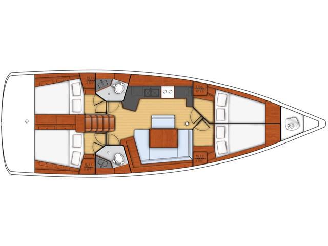 Book yachts online - sailboat - Oceanis 45 - Asteria - Standard line - rent