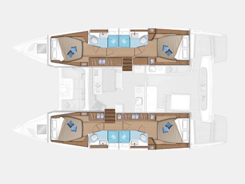 Book yachts online - catamaran - Lagoon 46 - Carruba - Premium line  - rent