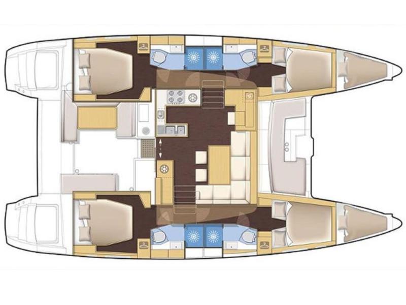 Book yachts online - catamaran - Lagoon 450F - Lalouche - rent