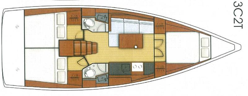 Book yachts online - sailboat - Oceanis 38.1 - SIRINA - rent