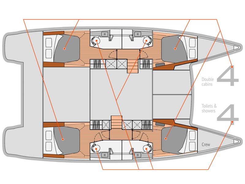 Book yachts online - catamaran - Helia 44 (4 cabs) - Lounge - rent