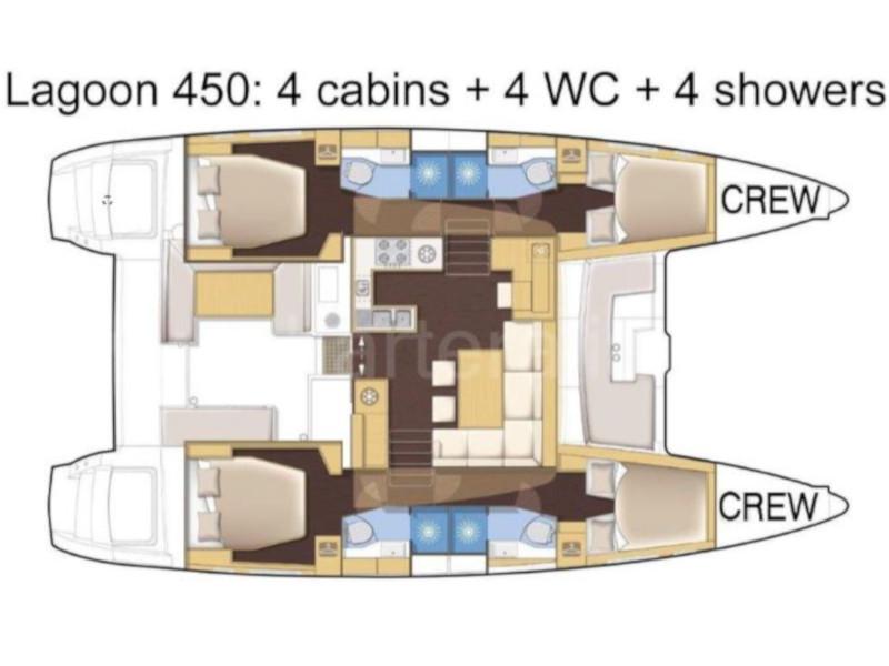 Book yachts online - catamaran - Lagoon 450 Fly - IRIS IV - rent