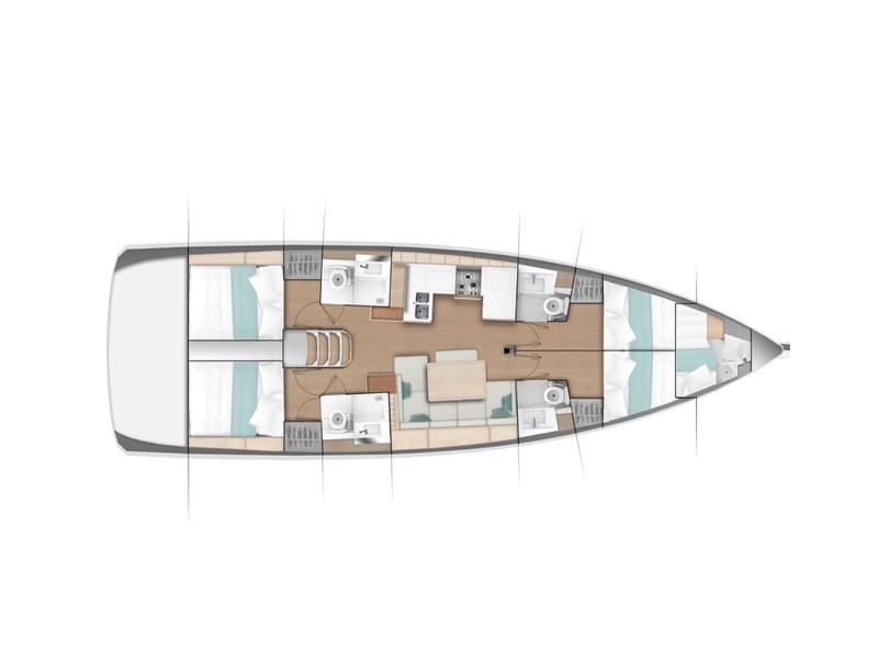 Book yachts online - sailboat - Sun Odyssey 490 - PERSIK - rent