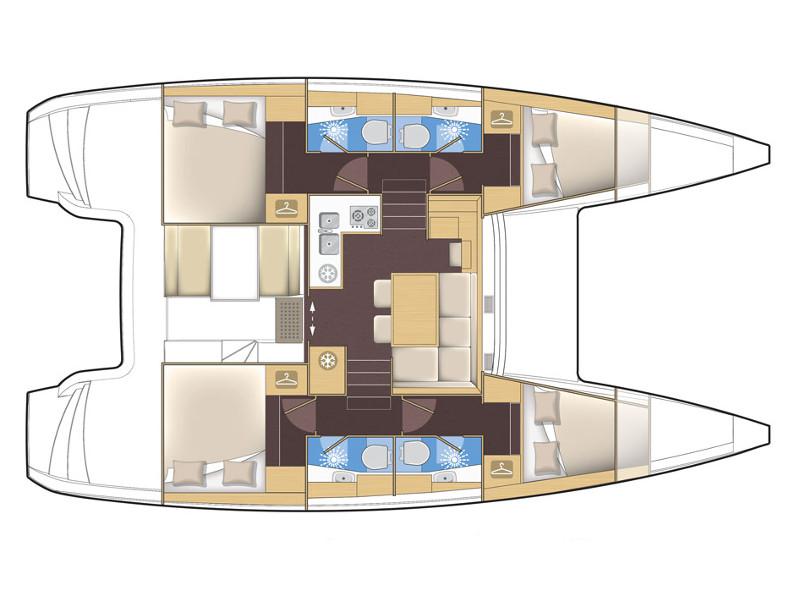 Book yachts online - catamaran - Lagoon 39 / 4 H - EC- 39L-16-G - rent