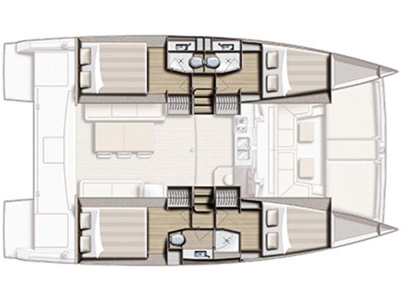 Book yachts online - catamaran - Bali 4.0 - EC- B40-17-CR - rent