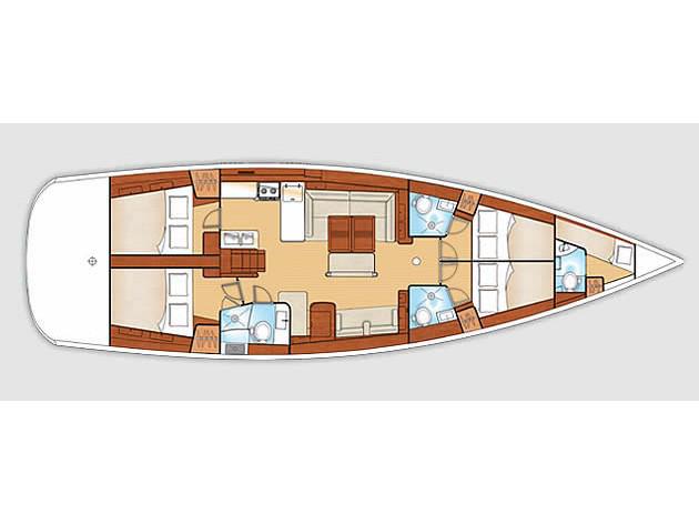 Book yachts online - sailboat - Oceanis 54 - OC54SIR - rent