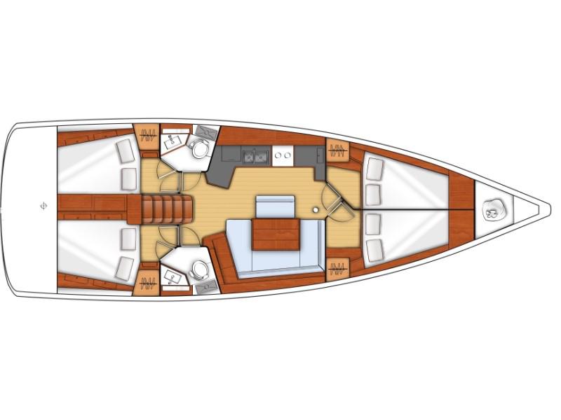 Book yachts online - sailboat - Oceanis 45- 4 cab - NIKA - rent