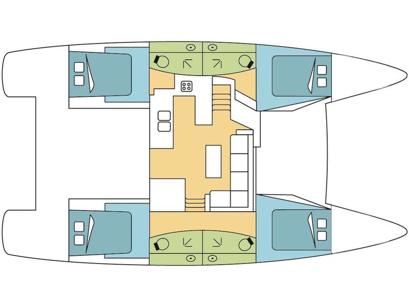 Book yachts online - catamaran - Elba 45 - Petit Piaf - rent